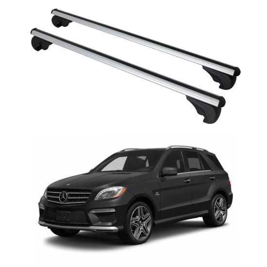 Багажник за Mercedes Clase M 5d (W166 - railing) (2012-->2015) ALU REILING