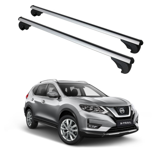Багажник за Nissan X-Trail 5d (III/T32 - railing) (2014-->2022) ALU REILING