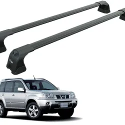 БАГАЖНИК ЗА Nissan X-Trail 5d (I/T30 - fixpoint) (2001-->2006) AERO BAR BLACK