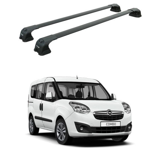БАГАЖНИК ЗА Opel / Vauxhall Combo L1H1 (D) (2012-->2018) AERO BAR BLACK БАГАЖНИК ЗА Opel / Vauxhall Combo L1H1 (D) (2012-->2018) AERO BAR BLACK