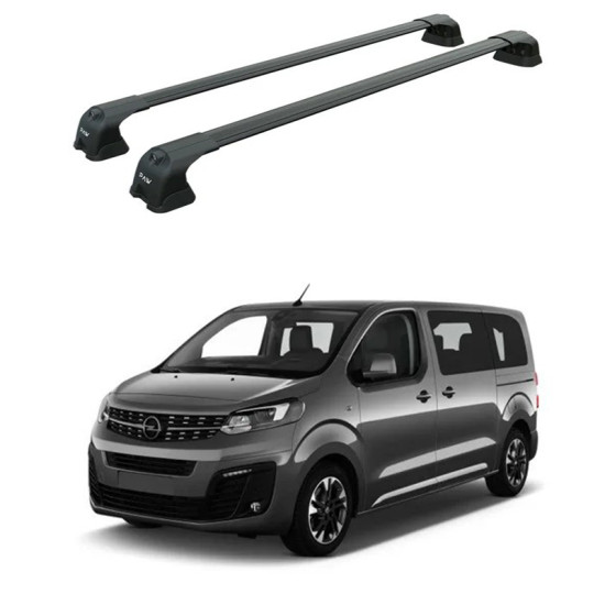 БАГАЖНИК ЗА Opel / Vauxhall Zafira Life L1/L2/L3 (S/M/L - 3,4,5 fixpoint) (2019-->) AERO BAR BLACK БАГАЖНИК ЗА Opel / Vauxhall Zafira Life L1/L2/L3 (S/M/L - 3,4,5 fixpoint) (2019-->) AERO BAR BLACK