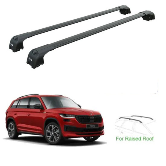 Багажник за Skoda Kodiaq 5d (railing) (2016-->2024) AERO BAR BLACK
