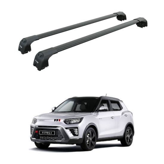 Багажник за Ssangyong Tivoli 5d (integrated railing) (2015-->) AERO BAR BLACK