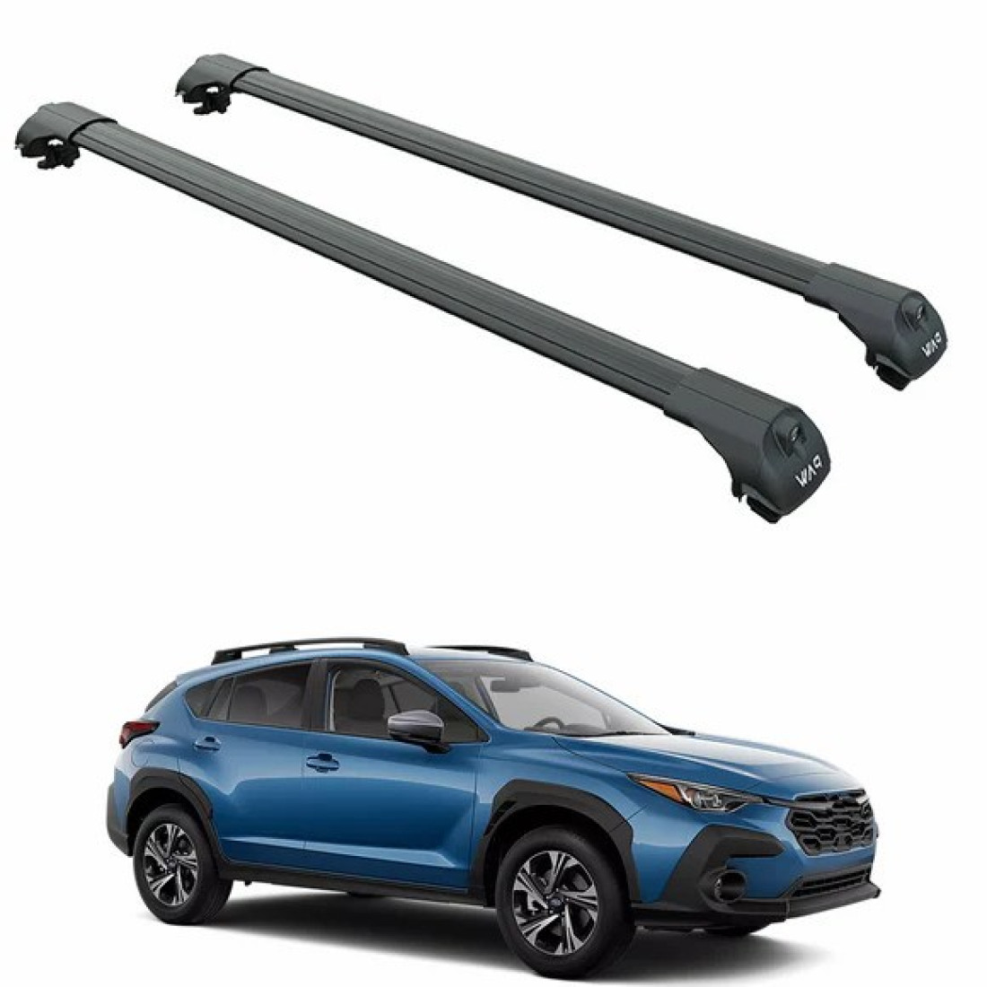 Багажник за Subaru Crosstrek 5d (III - railing) (2023-->) AERO BAR BLACK