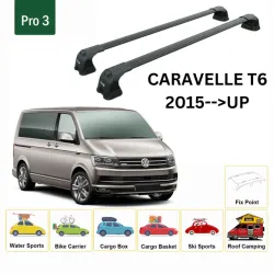 Багажник за Volkswagen T6 Fix Point (2015-->2024) AERO BAR BLACK
