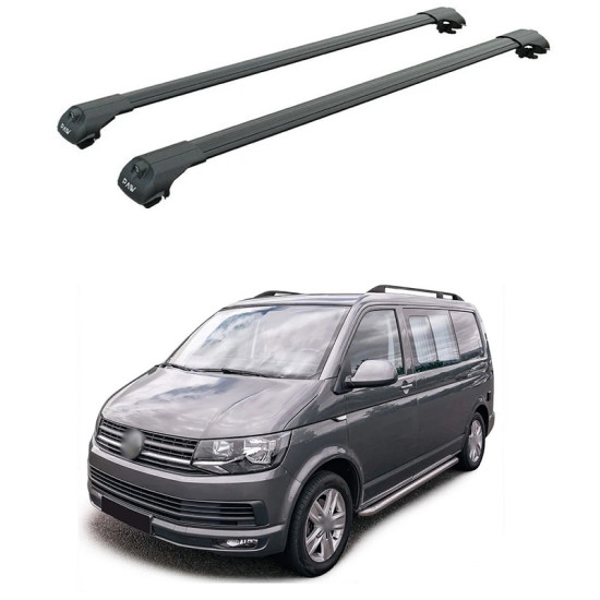 Багажник за Volkswagen T5 T6 Roof Railing (2003-->2024) AERO BAR BLACK