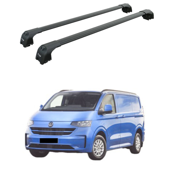 Багажник за Volkswagen Transporter T7 (integrated railing) (2025-->) AERO BAR BLACK Багажник за Volkswagen Transporter T7 (integrated railing) (2025-->) AERO BAR BLACK