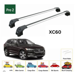 Багажник за Volvo XC60 5d (II - integrated railing) (2017-->) AERO BAR BLACK