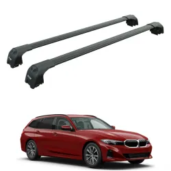 Багажник за BMW Serie 3 Touring (G21 - integrated railing) (2019-->) AERO BAR BLACK