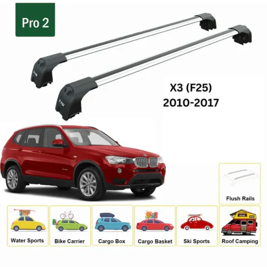 Багажник за BMW X3 5d (II/F25 - integrated railing) (2011-->2018) AERO BAR