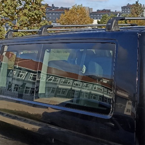 БАГАЖНИК З БРОЯ ГРЕДИ ЗА Volkswagen T6/T6.1 (fixpoint) (2015-->2024) AERO BAR BLACK