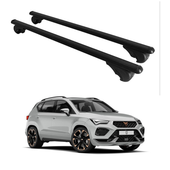 БАГАЖНИК ЗА Cupra Ateca 5d (railing) (2016-->) ALU REILING BLACK