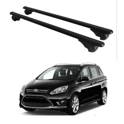 БАГАЖНИК ЗА Ford Grand C-Max 5d (II/C344 - railing) (2010-->2015) ALU REILING BLACK