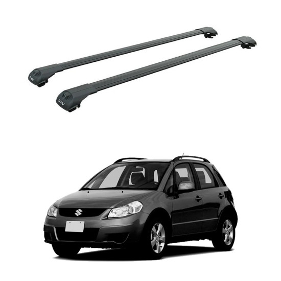 БАГАЖНИК за Suzuki SX4 5d (I - railing) (2006-->2014) AERO BAR BLACK