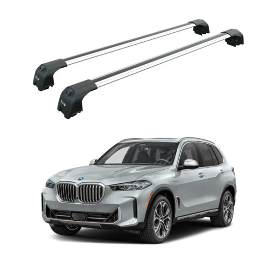 Багажник за BMW X5 5d (G05 - integrated railing) (2023-->) AERO BAR BLACK