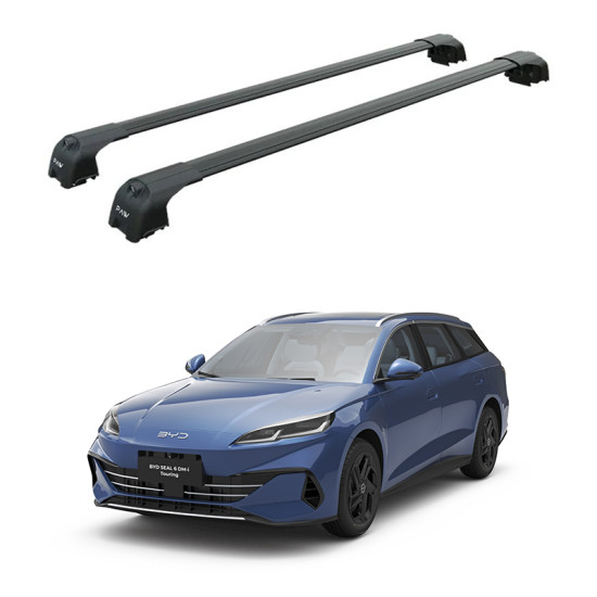 Багажник за BYD Seal 6 Touring (DMi - integrated railing) (2024-->) AERO BAR BLACK