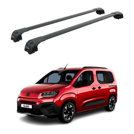 БАГАЖНИК ЗА FIAT QUBO L (integrated railing) (2026-->) AERO BAR BLACK