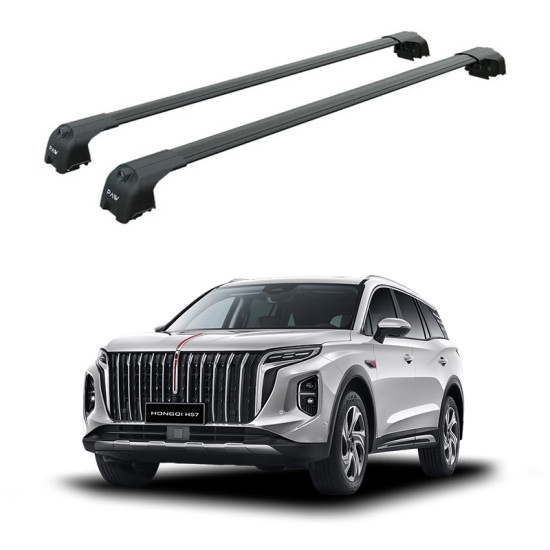 Багажник за Hongqi EHS7 5dr. SUV (integrated railing) (2026-->) AERO BAR BLACK