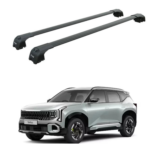БАГАЖНИК ЗА KIA SELTOS 5d (integrated railing) (2026-->) AERO BAR BLACK