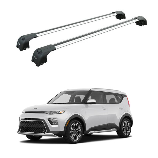 БАГАЖНИК ЗА KIA Soul 5d (III-integrated railing) (2020->) AERO BAR