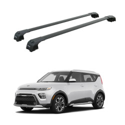 БАГАЖНИК ЗА KIA Soul 5d (III-integrated railing) (2020->) AERO BAR BLACK