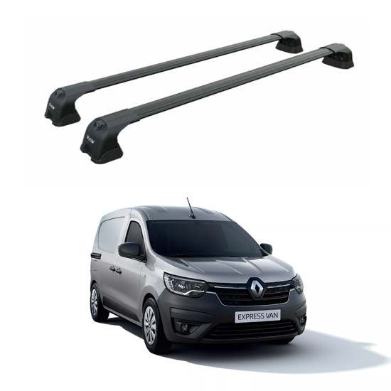 БАГАЖНИК ЗА Renault Express L1H1 (Fixpoint) (2021-->) AERO BAR BLACK