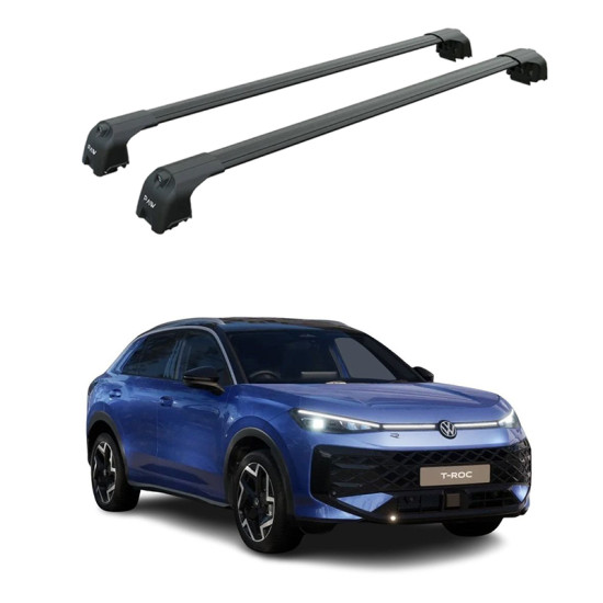 Багажник за Volkswagen T-Roc 5d (integrated railing) (2026-->) AERO BAR BLACK