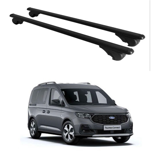 БАГАЖНИК ЗА Ford Connect III (railing) (2022-->) ALU REILING BLACK БАГАЖНИК ЗА Ford Connect III (railing) (2022-->) ALU REILING BLACK