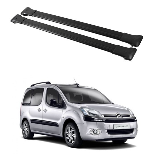 БАГАЖНИК ЗА Citroën Berlingo (II - Railing) (2008-->2018) AERO BLACK БАГАЖНИК ЗА Citroën Berlingo (II - Railing) (2008-->2018) AERO BLACK