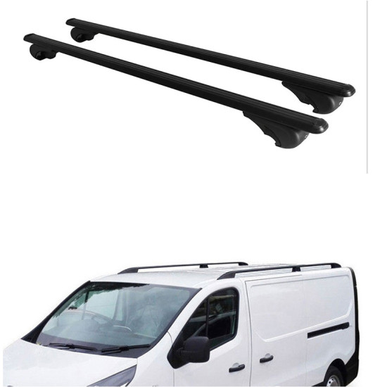 Багажник за Citroën Jumpy (Railing) (2016-->) ALU REILING BLACK