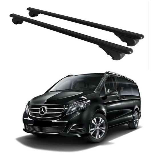 БАГАЖНИК ЗА Mercedes Clase V / EQV 5d MPV / Vito / Viano / (W447 - railing) (2014-->) ALU REILING BLACK БАГАЖНИК ЗА Mercedes Clase V / EQV 5d MPV / Vito / Viano / (W447 - railing) (2014-->) ALU REILING BLACK
