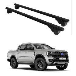Багажник за Ford Ranger double cab (T6/P703 - railing) (2022-->) ALU REILING BLACK