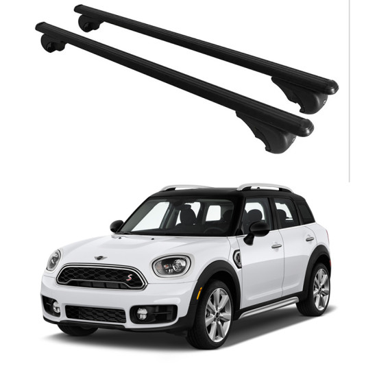 Багажник за Mini Countryman 5d (F60 - railing) (2017-->2024) ALU REILING BLACK