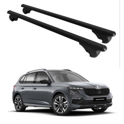 Багажник за Skoda Kamiq 5d (railing) (2019-->) ALU REILING BLACK