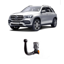 ТЕГЛИЧ ЗА Mercedes Clase GLE 5d (W167 - 2019-->) Plug-in hybrid, Gasoline, Diesel, В комплект с електроинстанлация - окабеляване, Бързо сваляем