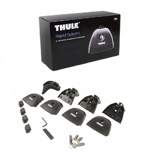 БАГАЖНИК ГРЕДИ THULE WingBar Evo Rapid System 108 Сиви за Mercedes C-Class 2 врати Coupe 16- без фабрични надлъжни греди