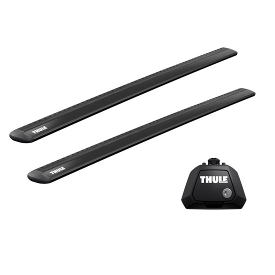 БАГАЖНИК ГРЕДИ THULE Evo Raised Rail WingBar Evo 135cm в Черно за Mercedes M-Class 5 врати SUV 2012-2015 с фабрични надлъжни греди с просвет