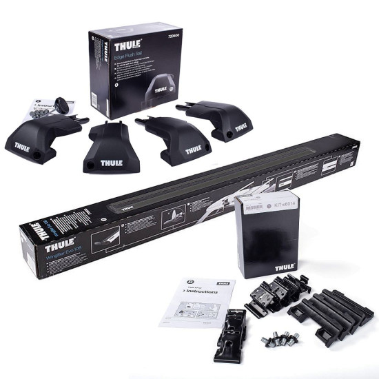 БАГАЖНИК ГРЕДИ THULE WingBar Edge Flush Rails Скосени Черни + Кит 6182 за Mercedes E-Class 5 врати Estate 2024- с интегрирани надлъжни греди