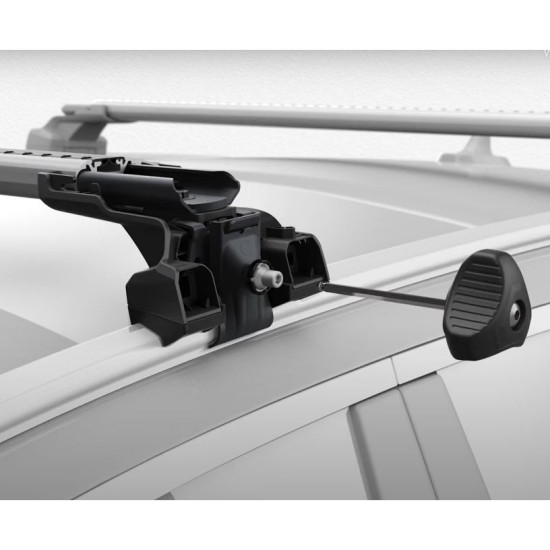 БАГАЖНИК ГРЕДИ THULE WingBar Edge Flush Rails Скосени Сиви за Mercedes E-Class 5 врати Estate 2016-2023 с интегрирани надлъжни греди