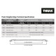 БАГАЖНИК ГРЕДИ THULE WingBar Edge Gray 9585 за Mercedes C-Klasse (W204) 5 врати Estate 07-14 с фабрични надлъжни греди с просвет