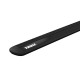 БАГАЖНИК ГРЕДИ THULE Evo Raised Rail WingBar Evo 150cm в Черно за Mercedes V-Class 5 врати Van 1997-2014 с фабрични надлъжни греди с просвет