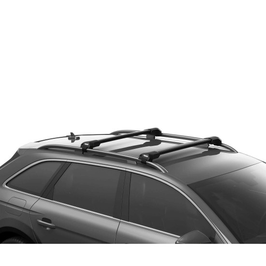 БАГАЖНИК ГРЕДИ THULE WingBar Edge Rail Скосени Черни за Mercedes V-Class 5 врати MPV 2015- с фабрични надлъжни греди с просвет